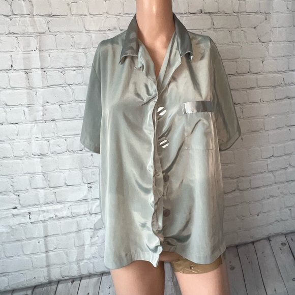 Victoria's Secret Tops - victoria’s secret green button down shirt size M
